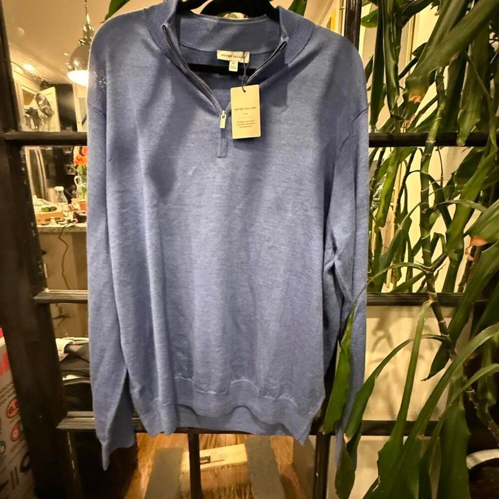 Peter-millar Men's Blue and Navy Sweatshirt